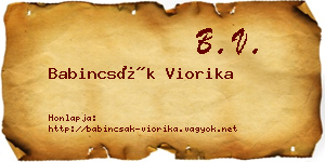 Babincsák Viorika névjegykártya